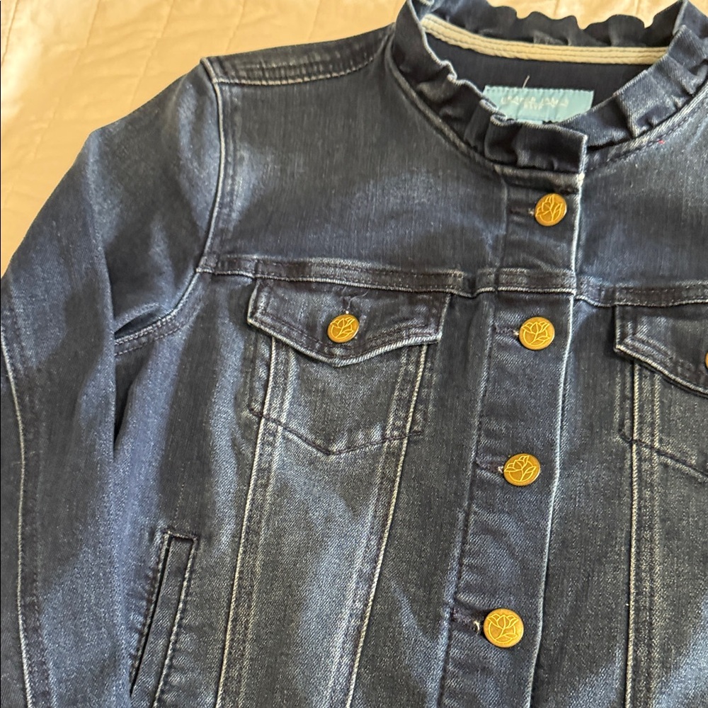 Draper James Dark Blue Jean Jacket: PRISTINE CONDITION - Picture 5 of 11